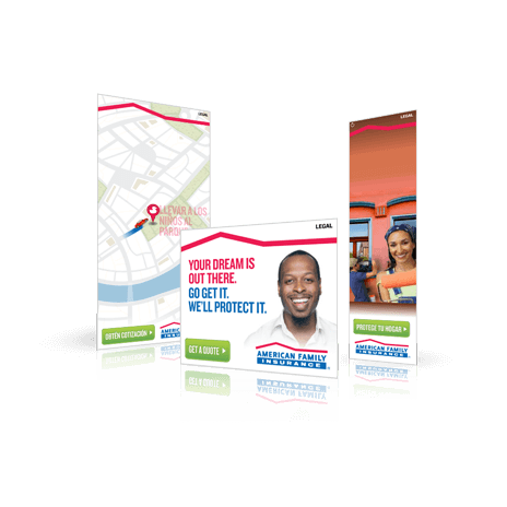 American Family Digital Ad Banner Development by Side Six